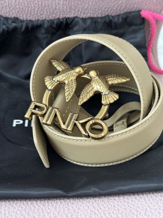 Pasek Pinko r.xs oryginalny szerokość 3cm beige