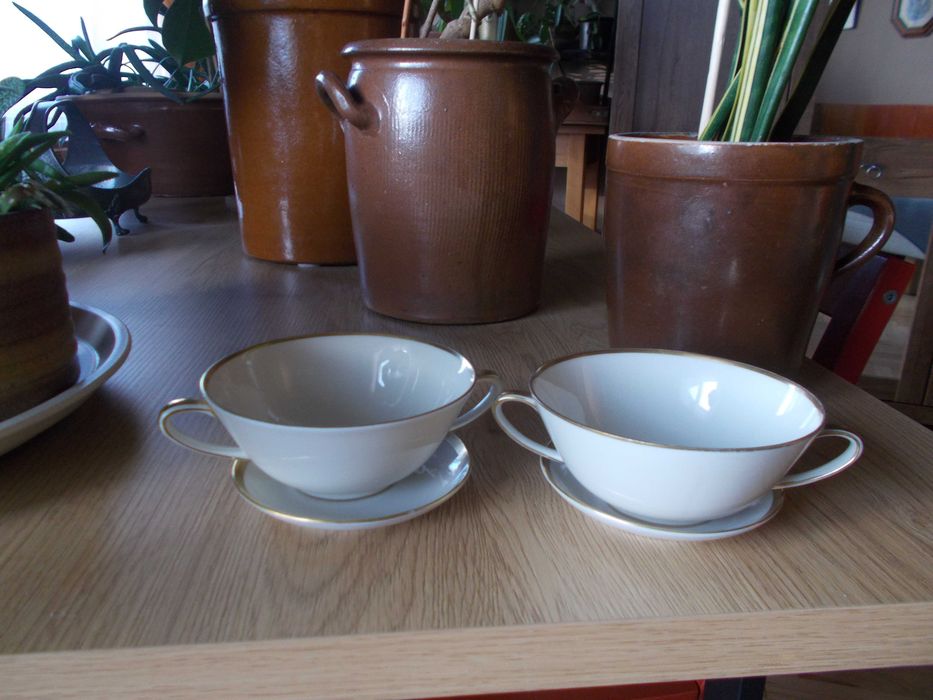 Niemiecka porcelana vintage - Eschenbach Bavaria - dwie bulionówki