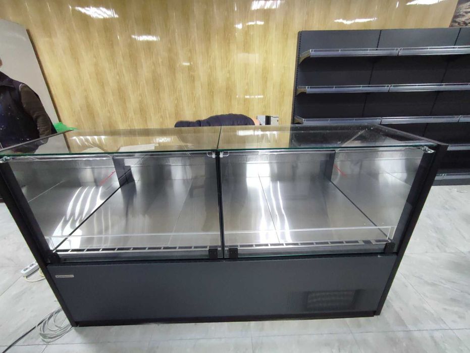 Гастрономічна вітрина, регали в наявності на складі, колір графіт