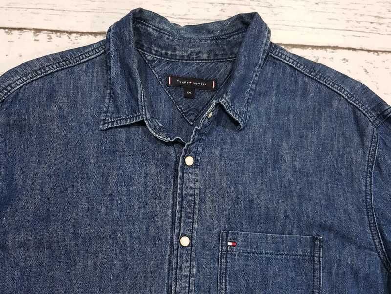 Tommy Hilfiger * koszula * napy * jeans * męska * XXL