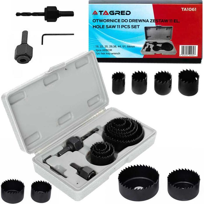 Otwornice Do Drewna Zestaw 11 Otwotnic 19-64mm