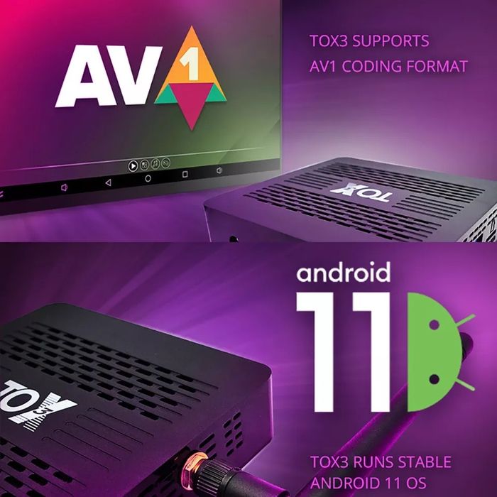 ТВ приставка TOX3  4Gb/32Gb Amlogic S905X4 Android 11