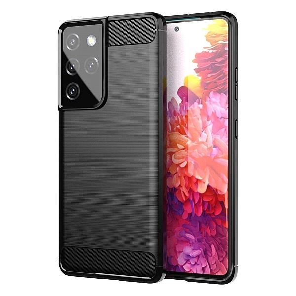 Carbon Case elastyczne etui pokrowiec Samsung Galaxy S21 Ultra 5G czar