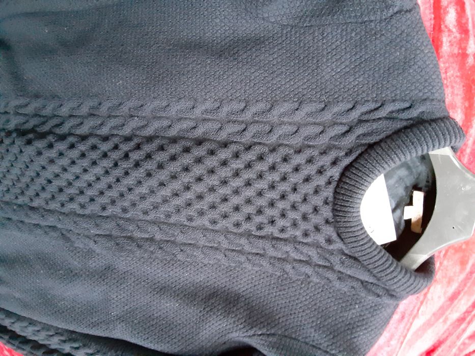 Burberry sweter granat wełna L 100% oryg nr seryjny