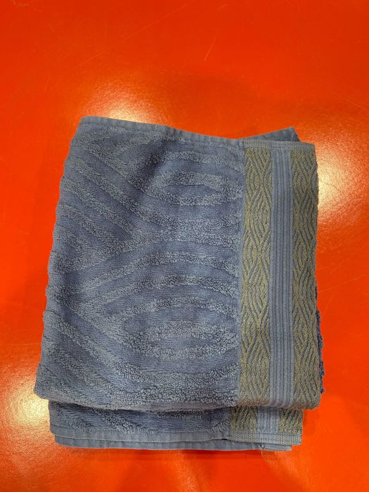 Conjunto de 2 toalhas de banho, azuis, 100% algodão