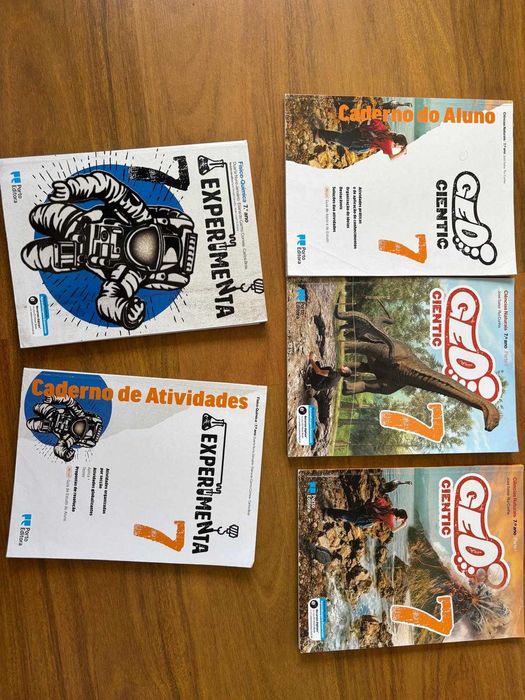 Livros escolares / Manuais e cadernos 7º ano - inglês, matematica, portugues,  e todas as outras disciplinas / Salesianos