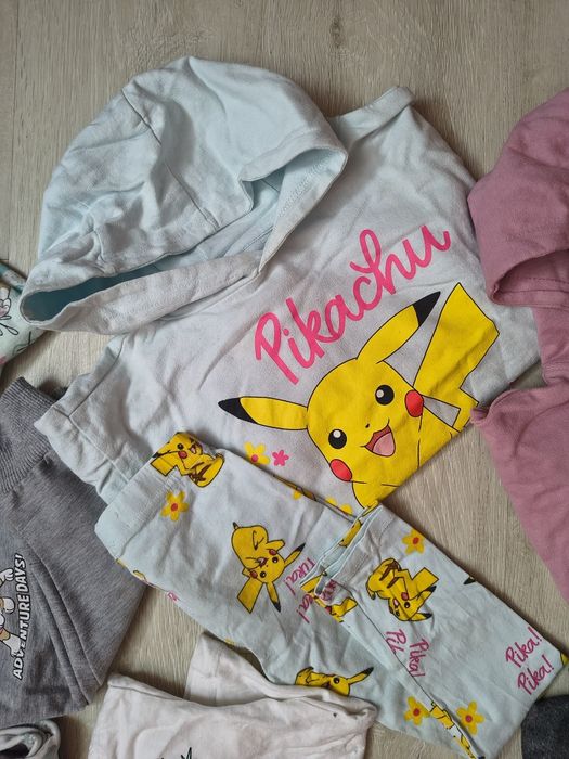 Mega paka ubranka dziewczynka zima dresy legginsy ocieplane bluzy skye