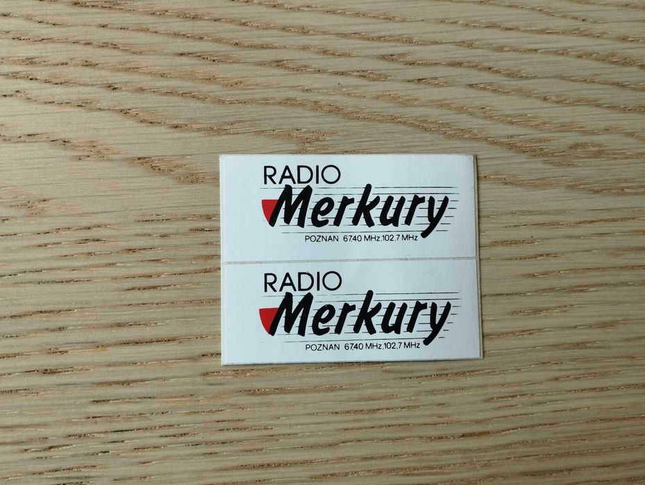 2 naklejki Radio Merkury vintage