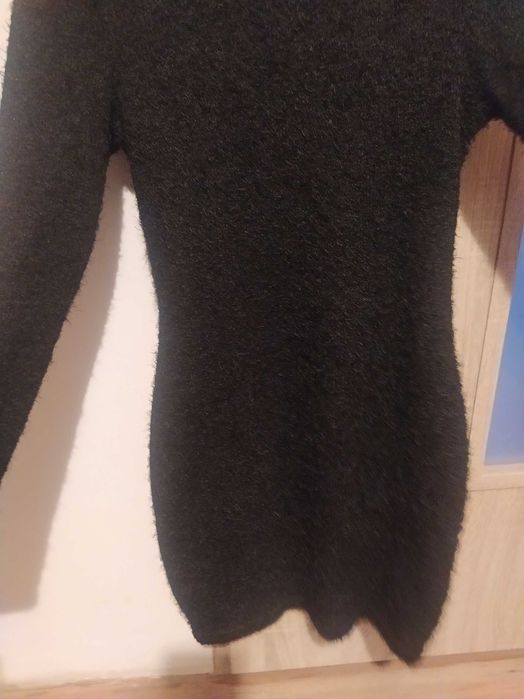 Długi czarny sweter Shein rozmiar S