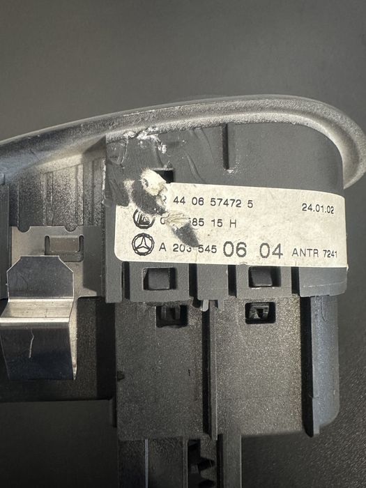 Interruptor MERCEDES W203  LUZES, Espelhos 2004