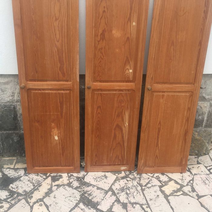 3 Portas de armário / roupeiro de madeira maciça