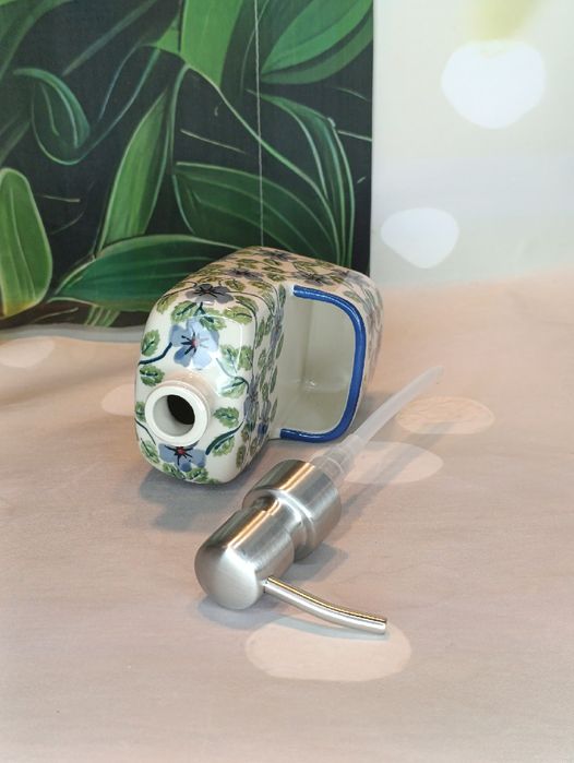 Dozownik ceramiczny na płyn do naczyń unikat ceramika Bolesławiec