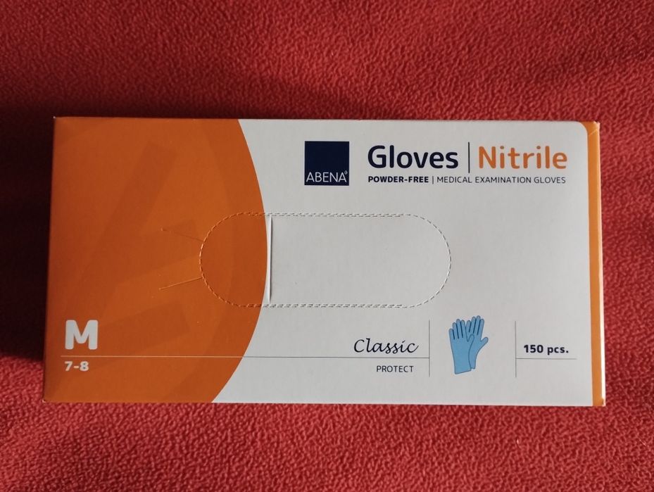 Перчатки медицинские без пудры нитриловые  " М "