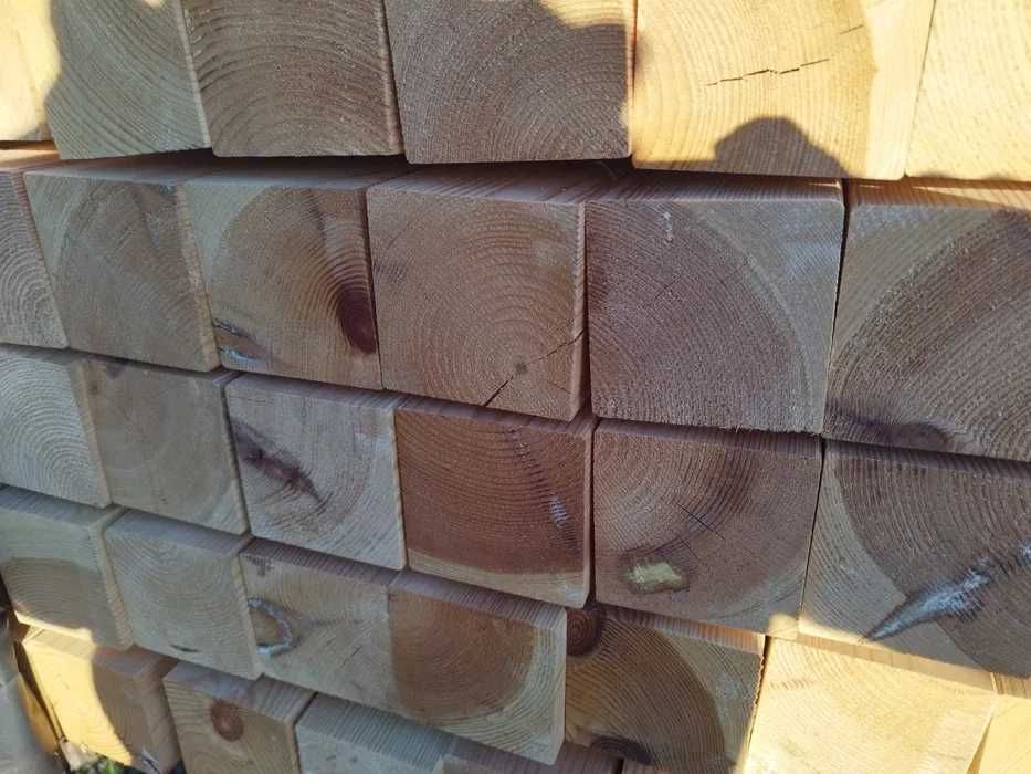 kantówki słupy 95x95x6000 sucha strugana sosna gotowa do montażu