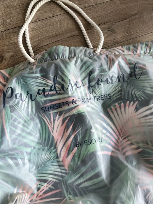 Duża torba plażowa Esotiq, zapinana, stan dobry