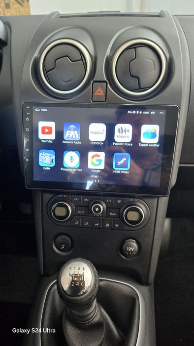 Rádio Nissan Qashqai J10 Android 13 com GPS (Novo)
