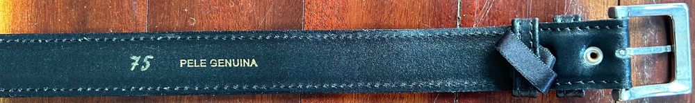 Cinto Pele Genuína Preto Homem Clássico 75cm