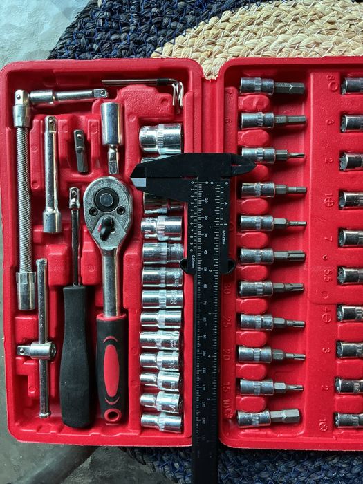 Набір головок 46 штуб трещотка біти подовжувач викрутка torx кейс