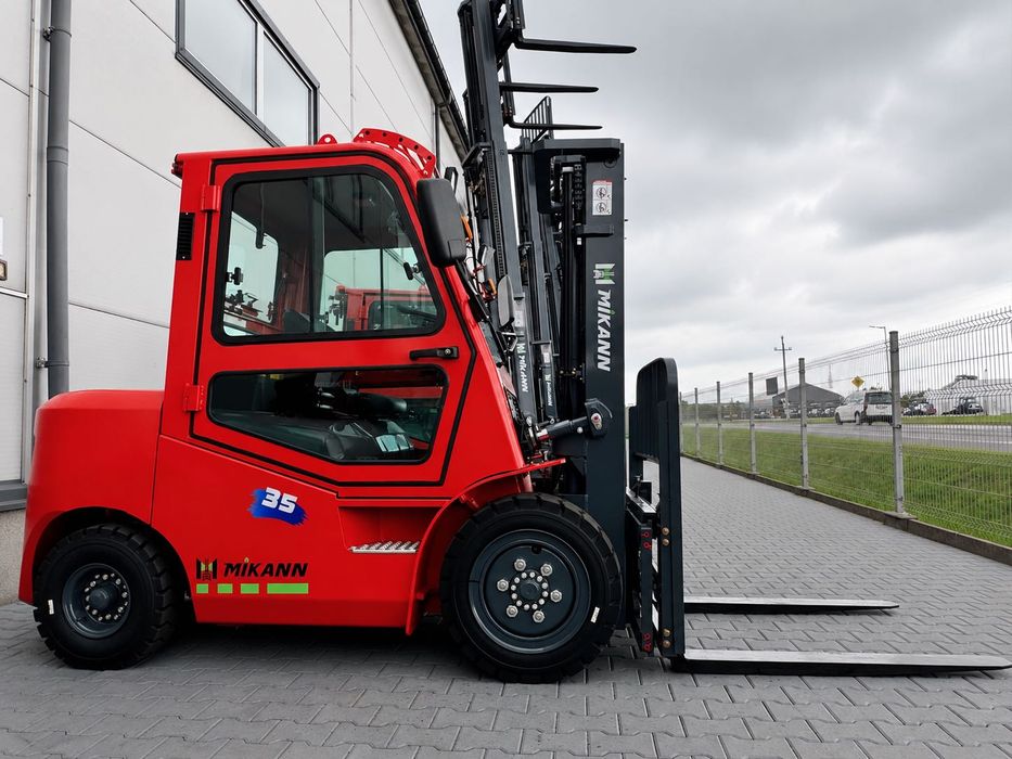 Wózek Widłowy 3,5T MIKANN, Maszt 4.5m,Triplex, Diesel, Kabina