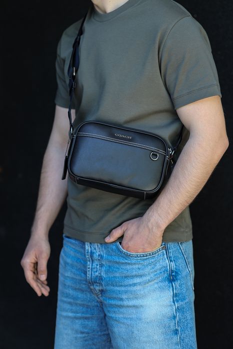 Сумка мужская кроссбоди Coach Graham Коуч премиум