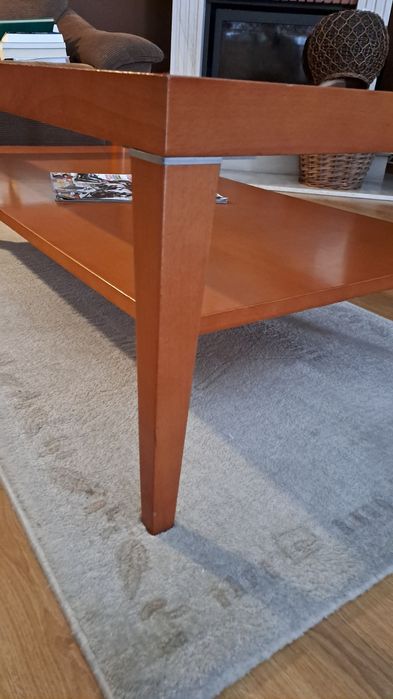 Mesa retangular tampo de vidro