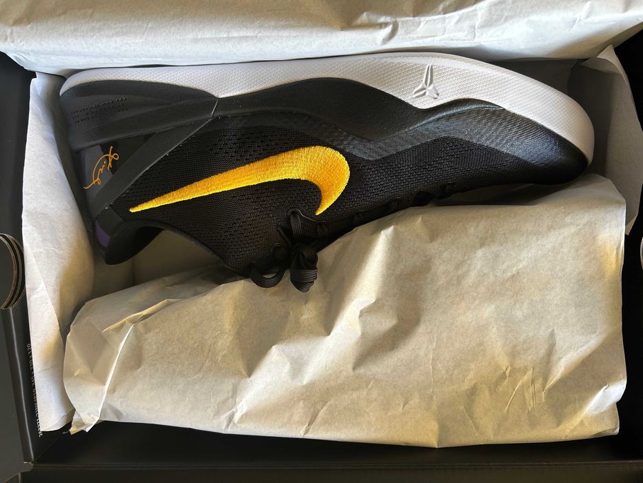 Kobe 8 Protro Black and University Gold Lakers