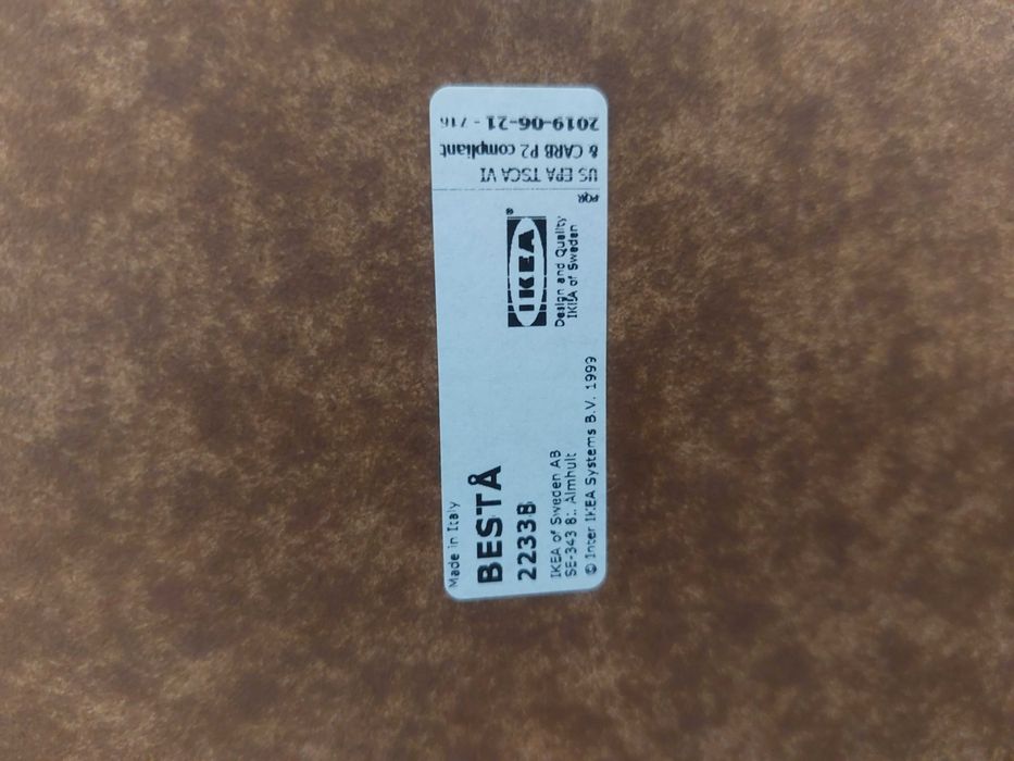 Painel BESTÅ IKEA 180X42 efeito betão/cinza