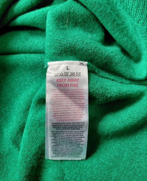 Sweter zielony cienki rozmiar L