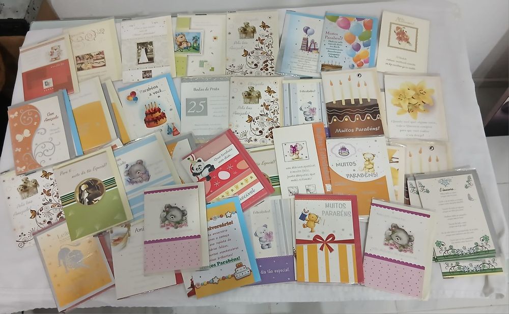 Postais de Aniversário  com Mensagens valor cada