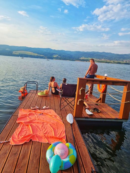 DOMEK Z POMOSTEM Frydman  domek z  kominkiem noclegi  w górach ferie