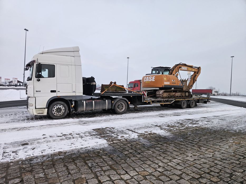 Pomoc drogowa, transport maszyn rolniczych, budowlanych, niskopodwozie