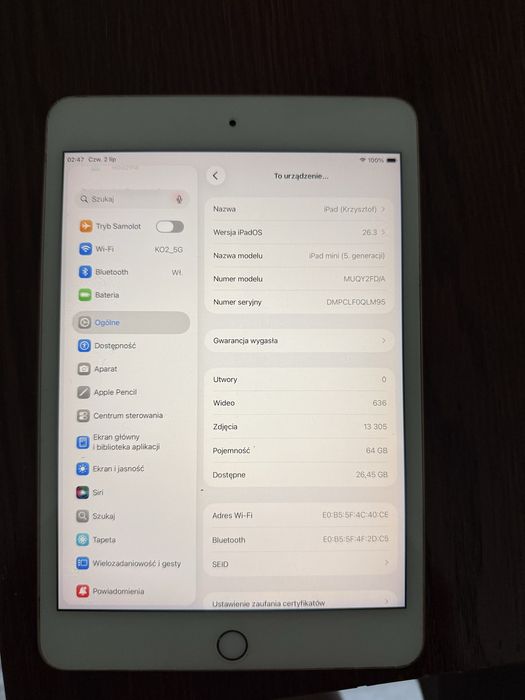 Ipad 5 mini 64GB