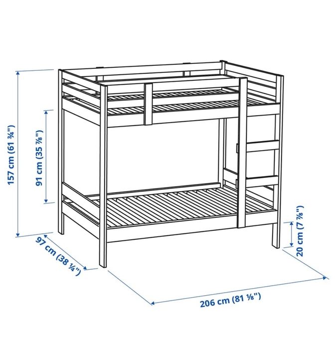 RESERVADO - Beliche IKEA MYDAL com colchões – Bom estado