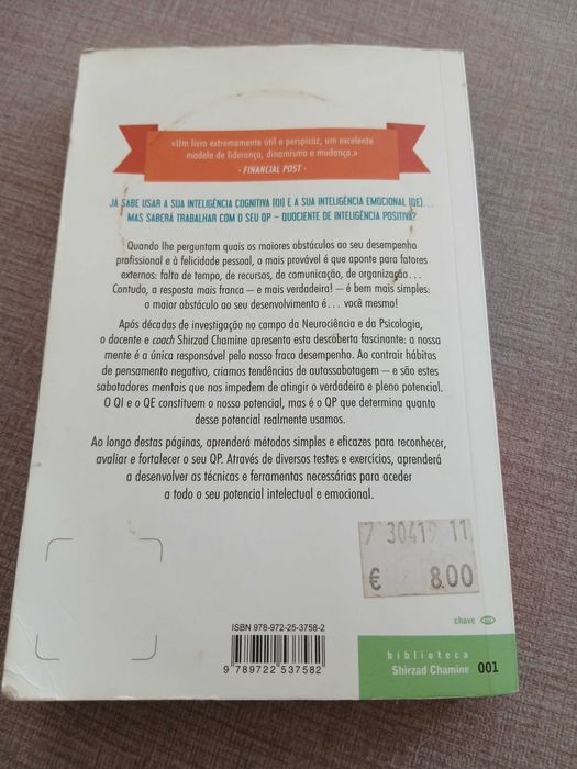 Livro Inteligência Positiva - Shirzad Chamine (Português)