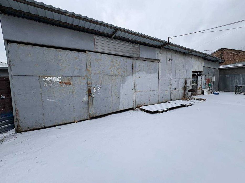 Ангар 90м2, вагончик під офіс і своя огородж.площадка,380В-для виробн.