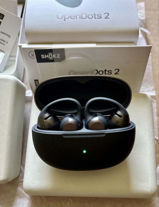 Sluchawki Shokz OpenDots 2 biala perla i czarne