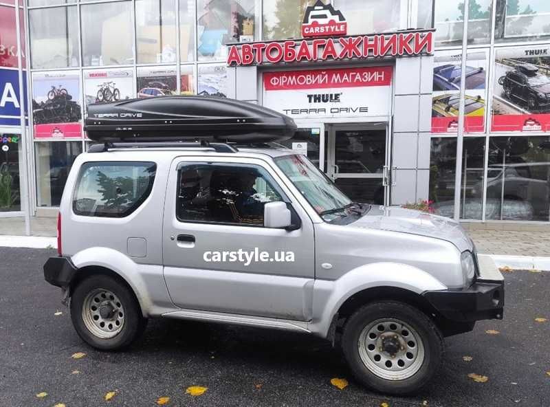 Автобокс на крышу Terra Drive 480 литров  БУ серый черный матовый 196*75*43 см двухст размер внешние 196x75x43 внутри 190x71x42 гарантия ремонт сервис