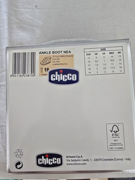 Sapatos Chicco menina - tamanho 16