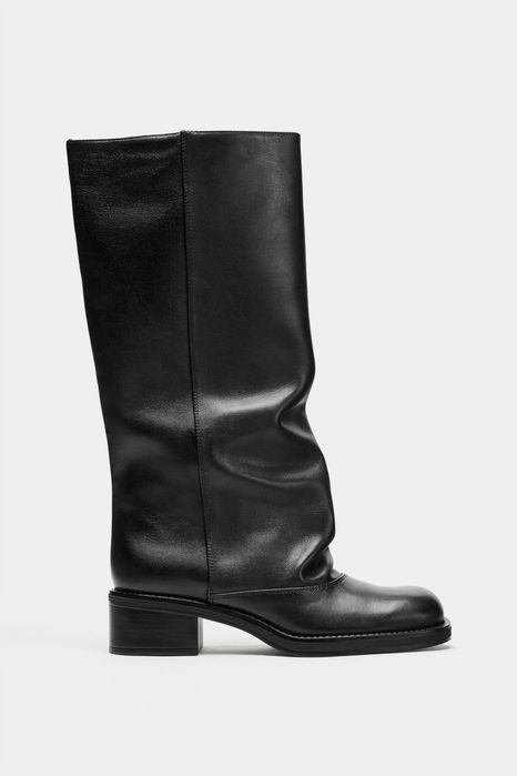 Шкіряні чоботи Zara розмір 41