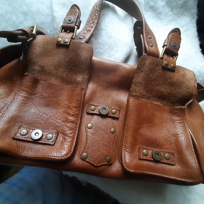 Сумка-тоут із коричневої шкіри Mulberry Roxanne