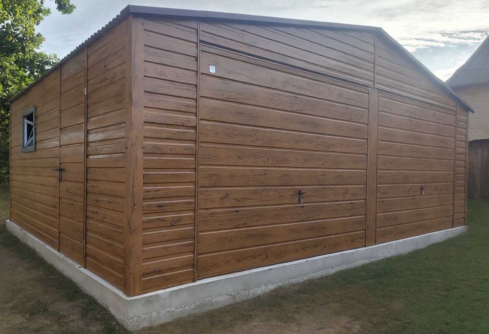 Garaż  PREMIUM  Grafit z akcentami Złoty dąb