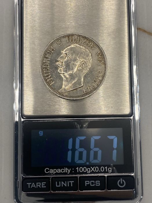 3 марки 1911 года Ангальт Германская империя