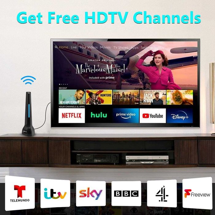 Телевізійна антена, цифрова HD-антена 4К 1080Р Smart TV