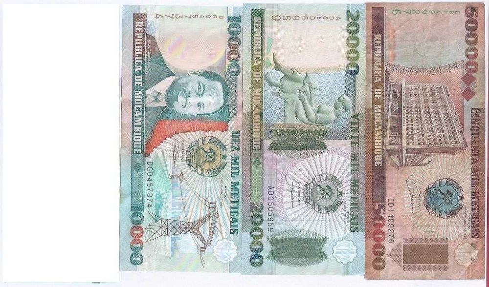 Moçambique 6  Notas diversos  Valores algumas Polimero