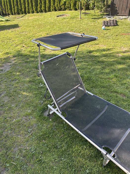 Leżak ogrodowy czarny stan dobry 2sztuki
