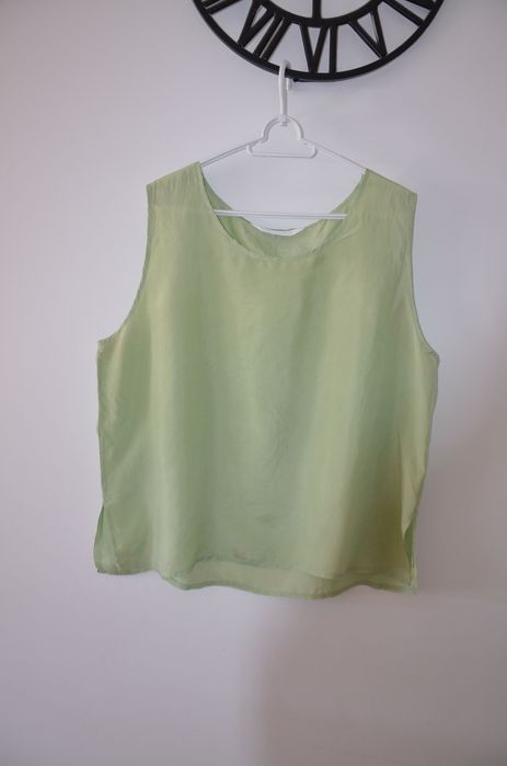 bluzka 100% silk jedwab Torelli r. 44/46 zielona