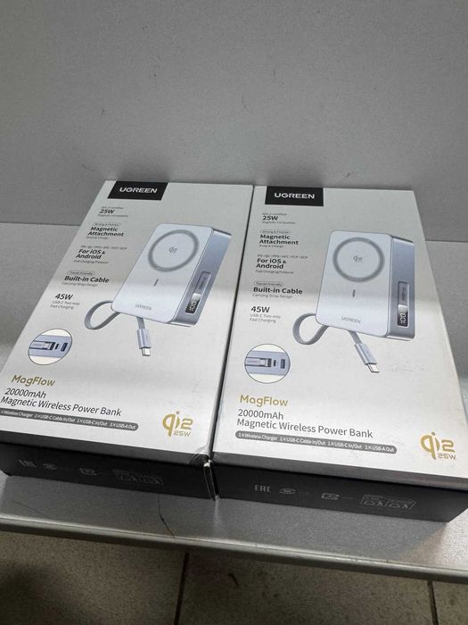 Павербанк Ugreen PB775  MagFlow Magnetic 20000 мАч 45w Новий!