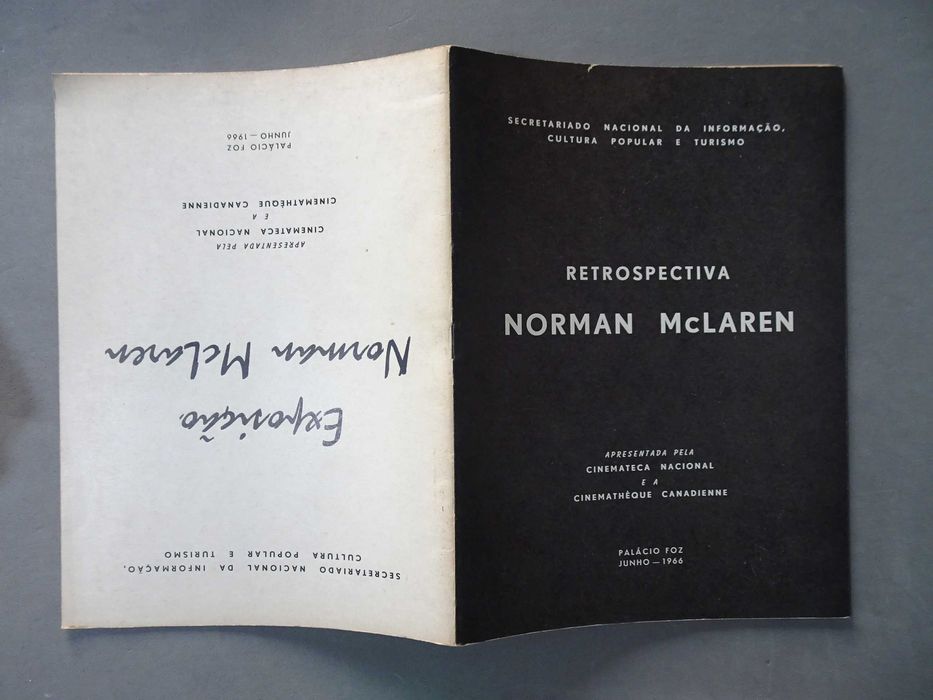 Livro - Exposição Normal McLaren cinemateca nacional Palácio Foz 1966