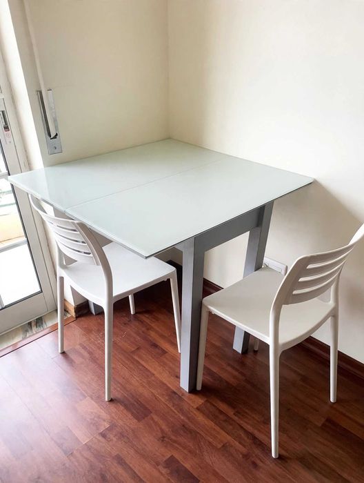 Mesa Extensivel Conforama  80x80-Mesa de Cozinha com Gaveta -Mesa Dobrável