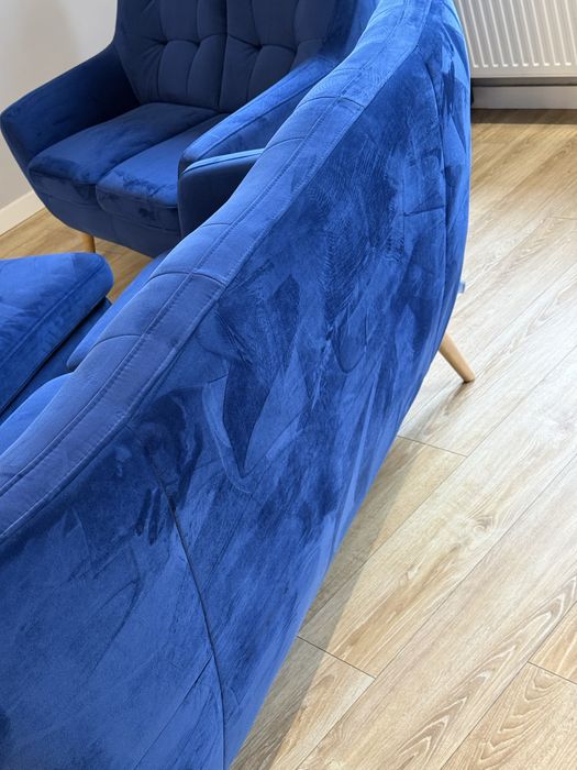 Komplet wypoczynkowy Scandi Agata meble sofa trójka, dwójka, podnóżek